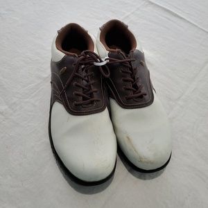Austin Golf Shoes  Classic White/Brown 10 D